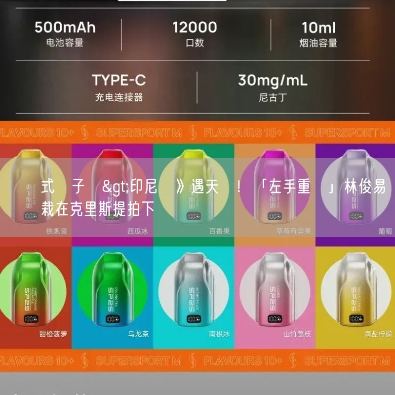 拋棄式電子煙>印尼賽》遇天敵！「左手重砲」林俊易連兩週栽在克里斯提拍下